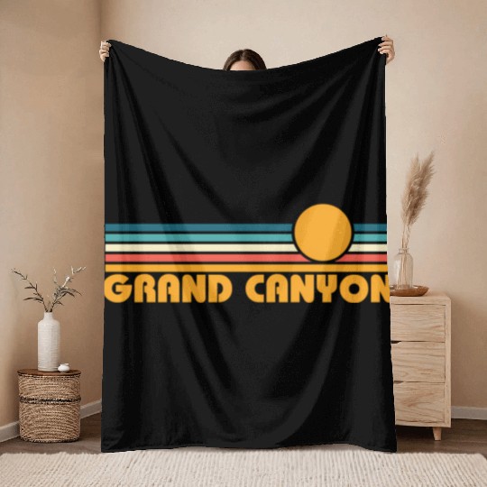 Grand Canyon Sunset Throw Blankets