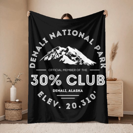 Denali 30 Club Alaa National Park Throw Blankets