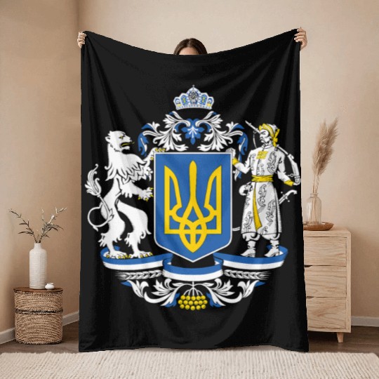 Ukrainian Symbols Ukraine Throw Blankets
