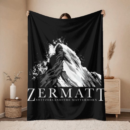 Switzerland Thes Matterhorn Zermatts Throw Blankets
