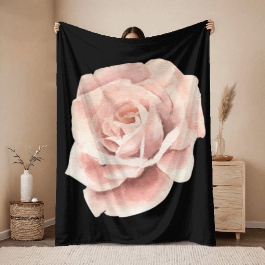 aesthetic flower design for Throw Blankets