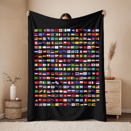 Flags Of The Countries Of The World 287 Flag Throw Blankets