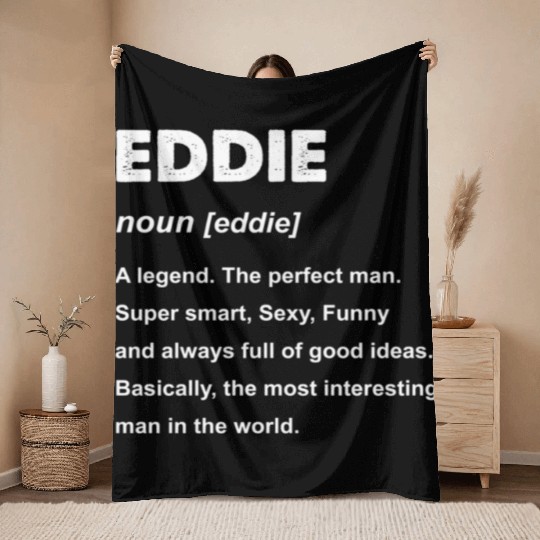 Eddie Name Throw Blankets