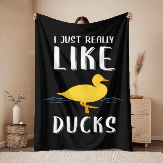 Duck For Duck Hunting Bird Throw Blankets