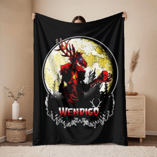 Wendigo New Monster inwalker Cryptid Evil Throw Blankets
