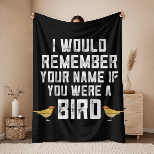 Bird Bird Watcher Birding Ornithology Throw Blankets