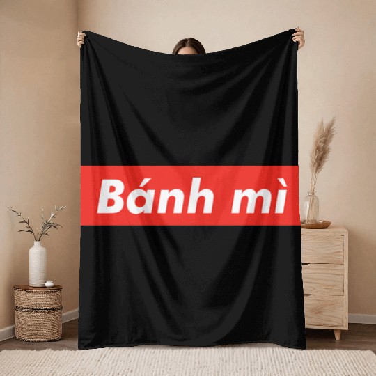 Banh Mi red boxx Vietnam Vietnamese Sandwich Viet Throw Blankets