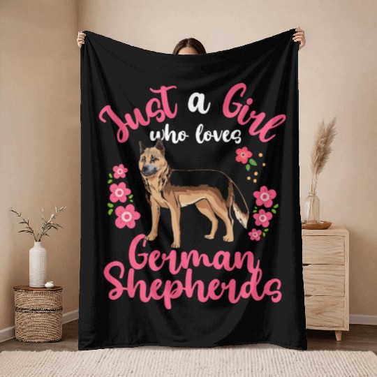 German Shepherd Dog Lover Throw Blankets