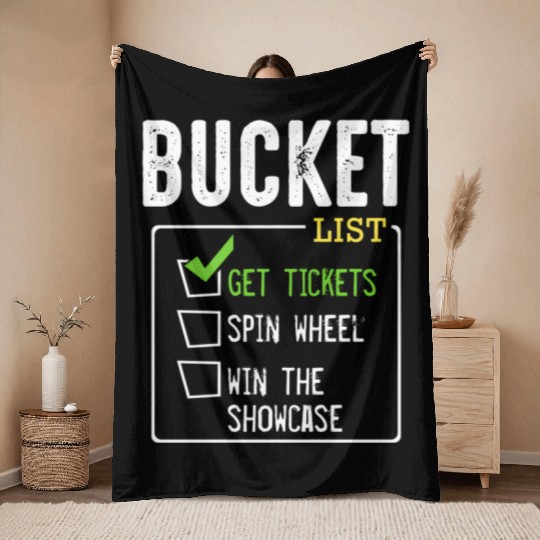 Bucket List Get Tickets Win Game Show Lucky Throw Blankets