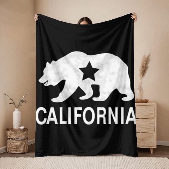 California Bear Republic Cali Throw Blankets