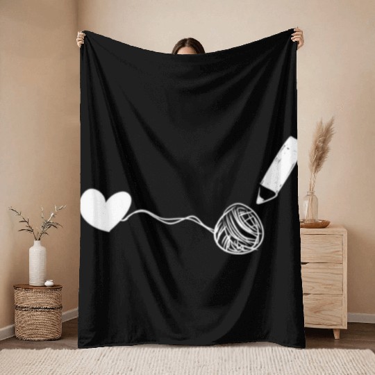 heart draw love Throw Blankets