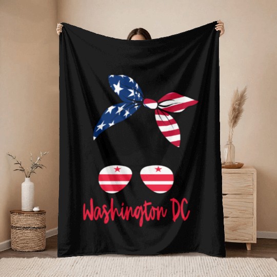 Washington Dc Washington Dc Flag Statefriend Throw Blankets