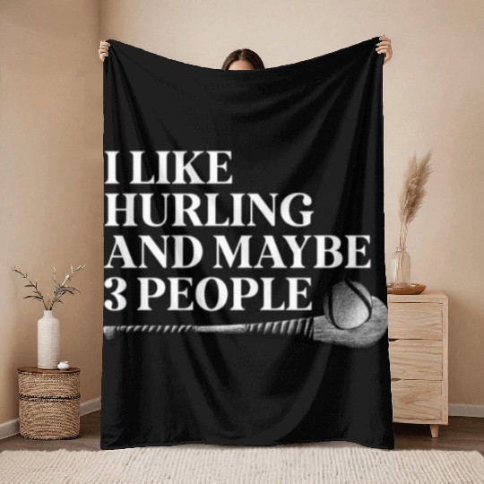 Irish Hurling Hurling Team Ireland Play Hurling Throw Blankets