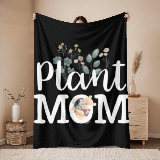 Plant Mom Throw Blankets