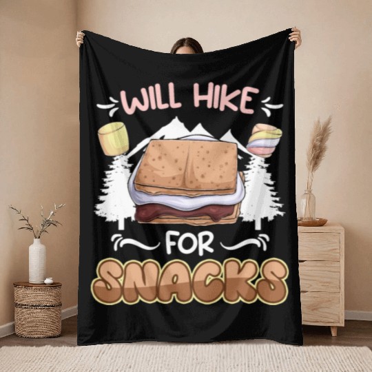 Wanderlust Climber funny Mountain Hiking Snack Throw Blankets