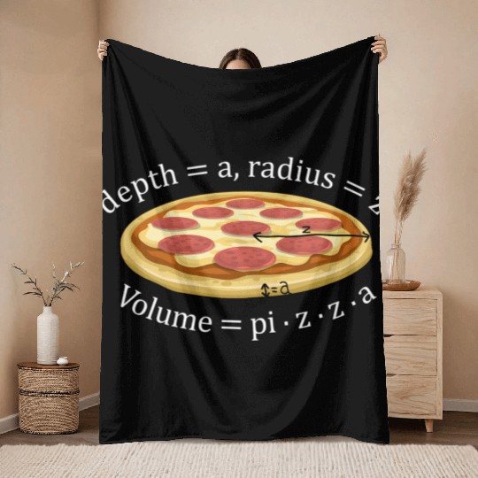 Volume Of Pizza - Math Throw Blankets