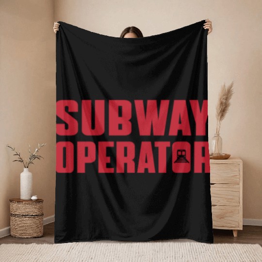 Great Subway Operator Apparel Subway Train Driver Throw Blankets