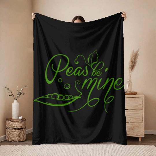 Cute Love Engagement And Wedding Quotes With Peas Throw Blankets