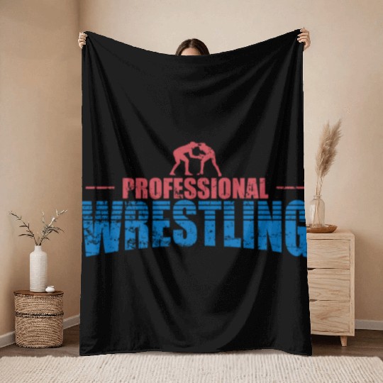 Professional Wrestling Show Fight Throw Blankets