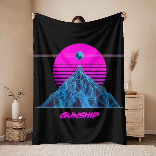 Pin Sun Official Gunship Throw Blankets