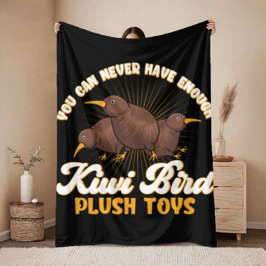 Bird Lover New Zealand Kiwi Bird Throw Blankets
