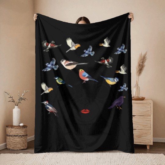 Bird Lover Birdwatching Bird Whisperer Throw Blankets