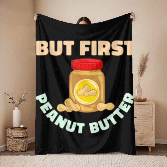 Peanut Butter Healthy Recipe Sandwich Vegan Snacks Throw Blankets