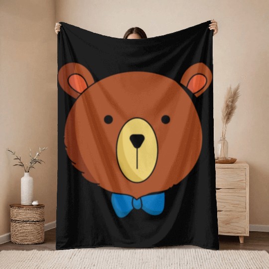Best Brother Bear - Family Couple Throw Blankets