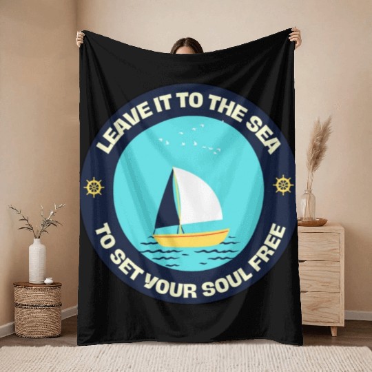 Cool Sailing ocean Throw Blankets
