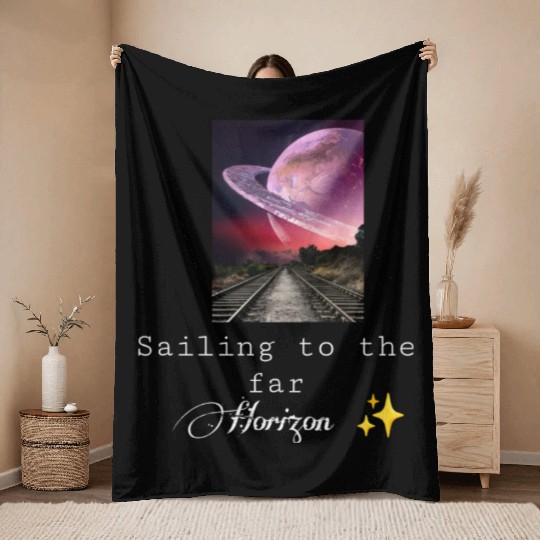 Sailing to the far Horizon  Throw Blankets