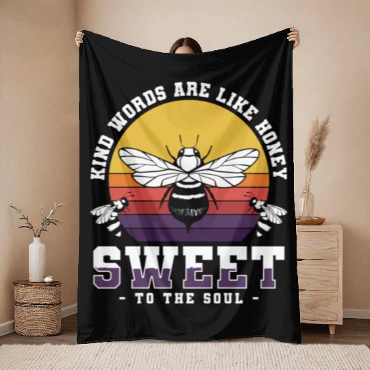 Beekeeper Apiary World Savior Throw Blankets