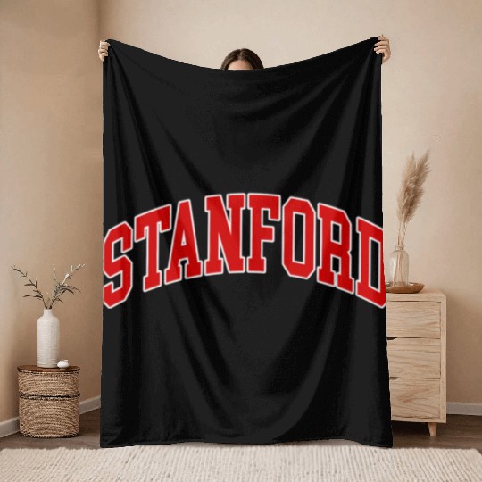 Stanford California - Throwback - Throw Blankets