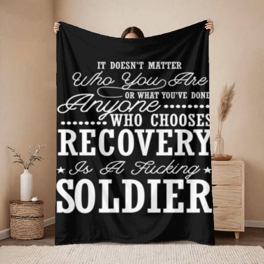 Drug Addiction Recovery Sobriety Sober Aa 12 Throw Blankets