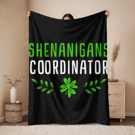 Shenanigans Coordinator Saint Irish Pats St Throw Blankets