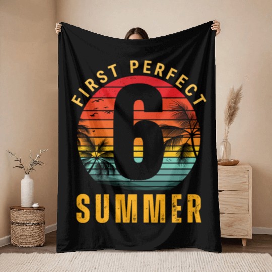 First perfect summer v1 Throw Blankets