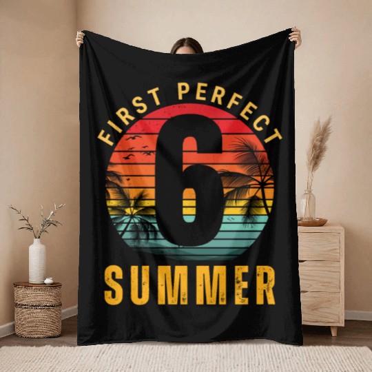 First perfect summer v1 Throw Blankets