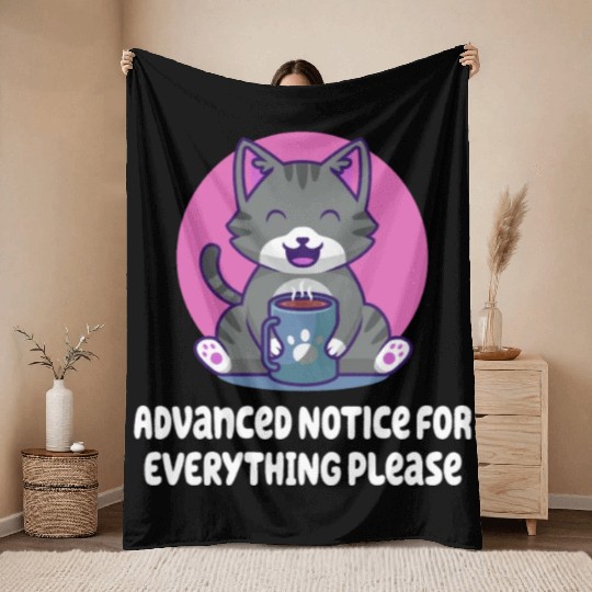 Advanced Notice for Everything Introvert Friends A Throw Blankets