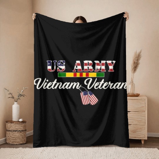 US Army Vietnam Veteran Throw Blankets