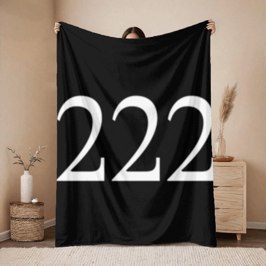 Angel Number 222 Right Place Right Time Throw Blankets