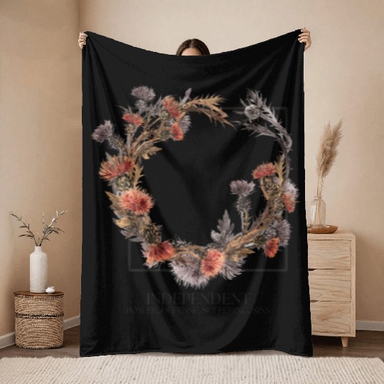 Independent black Throw Blankets