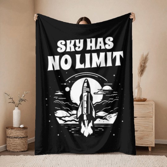 Aerospace engineer sky no limit rocket scientist Throw Blankets