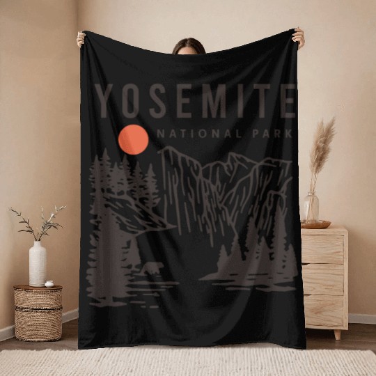 Yosemite National Park Throw Blankets