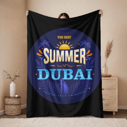 The Best Summer In Dubai Throw Blankets