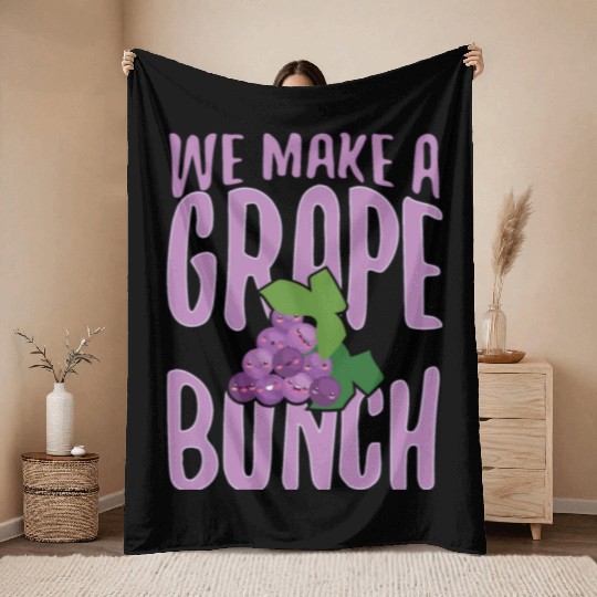 We Make Grape Bunch Throw Blankets