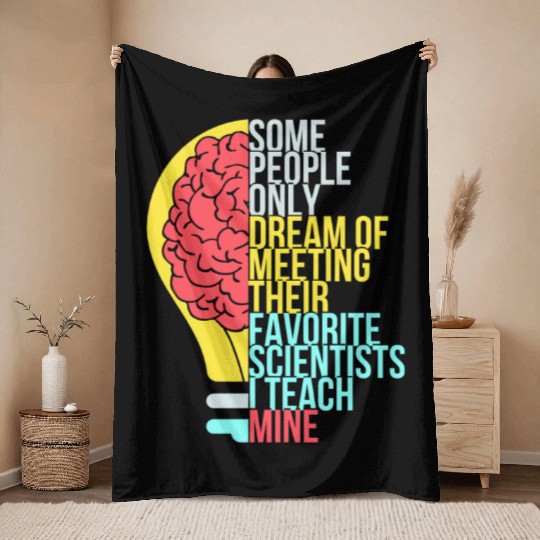 Science Teacher Funny Sayings Throw Blankets