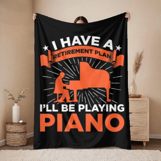 Funny piano music for pianists Throw Blankets