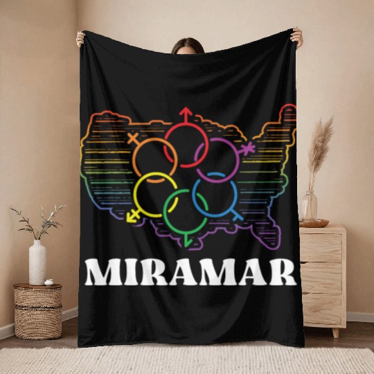 Pride Flag Pride Month LGBTQ Flag LGBT Community Throw Blankets