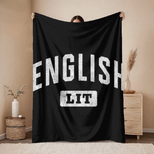 English Major Graduation Boo Throw Blankets