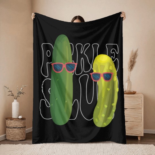 Pickle Slut Pickle Slut Who Loves Pickles Throw Blankets