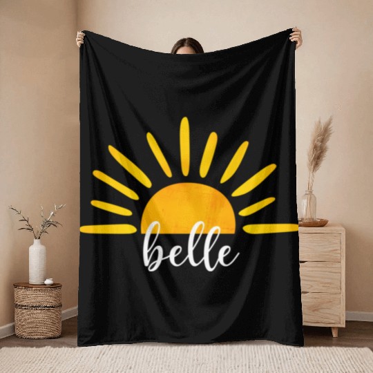 Belle Of The First Trip Around The Sun Throw Blankets